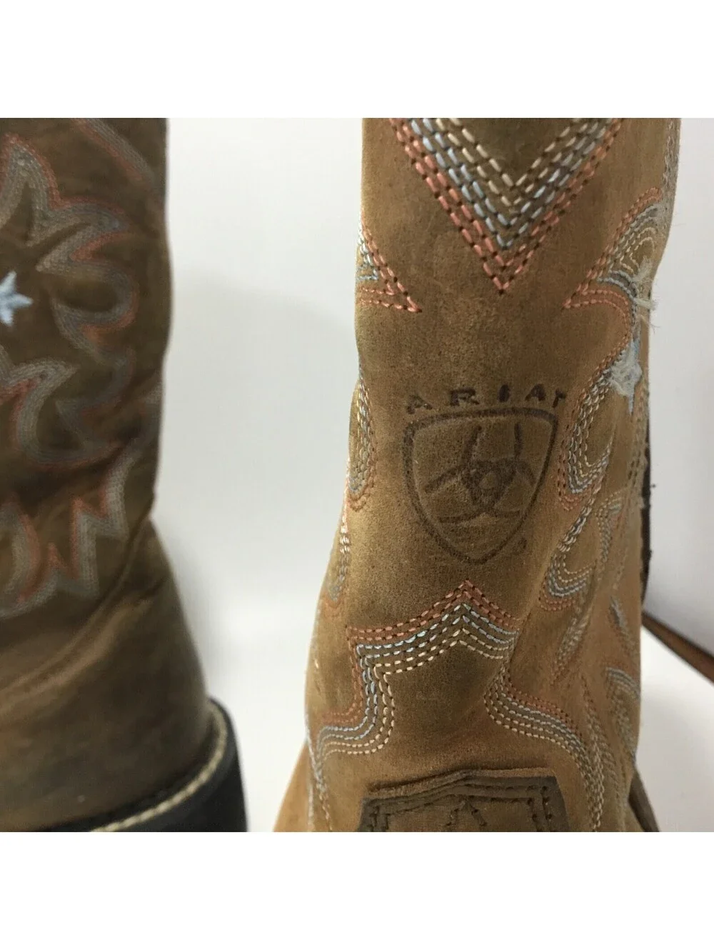 ARIAT Roper Boots Star Womens Sz 8B Western Cowgirl Work Ranch Roper